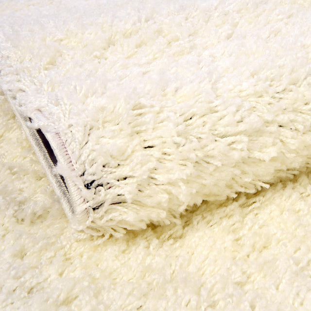 Snow White 6' 1 x 6' 1 Solid Shag Octagon Area Rug Thick Soft Touch Fluffy & Plush Shaggy Pile