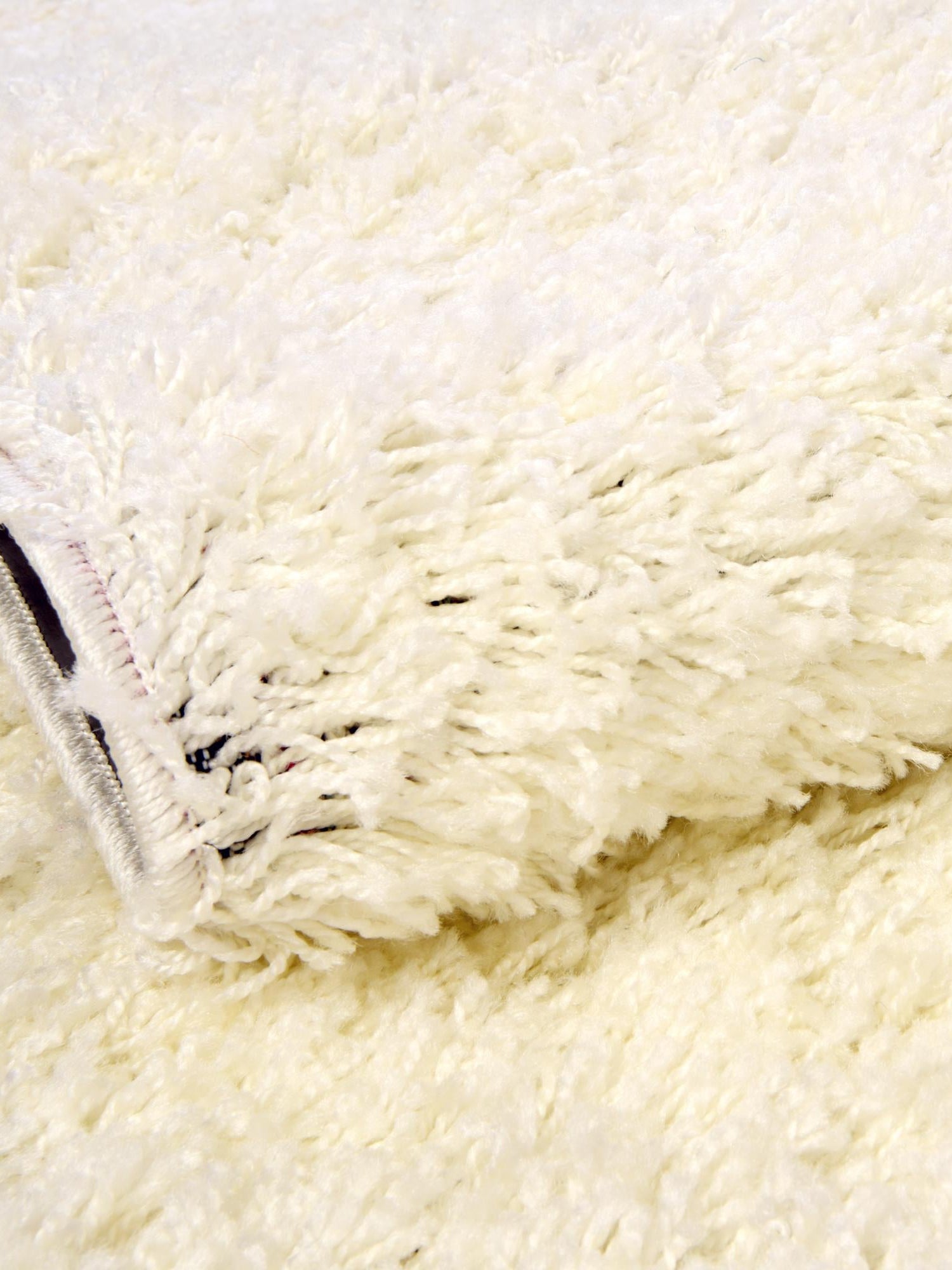 Snow White 4' 1 x 4' 1 Solid Shag Octagon Area Rug Thick Soft Touch Fluffy & Plush Shaggy Pile Durable Minimalist Carpet for Classic Interior Design for Sale at Rug Engine