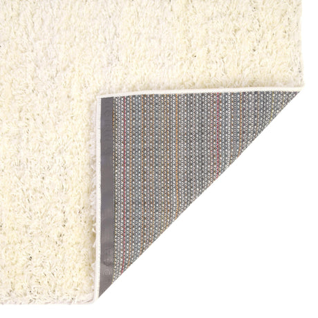 Snow White 4' 1 x 4' 1 Solid Shag Octagon Area Rug Thick Soft Touch Fluffy & Plush Shaggy Pile Durable Minimalist Carpet for Classic Interior Design for Sale at Rug Engine