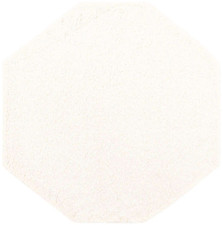 Snow White 7' 10 x 7' 10 Solid Shag Octagon Area Rug Thick Soft Touch Fluffy & Plush Shaggy Pile