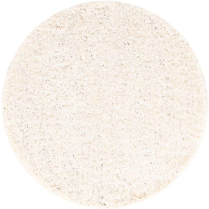 Snow White 3' 1 x 3' 1 Solid Shag Round Area Rug Thick Soft Touch Fluffy & Plush Shaggy Pile
