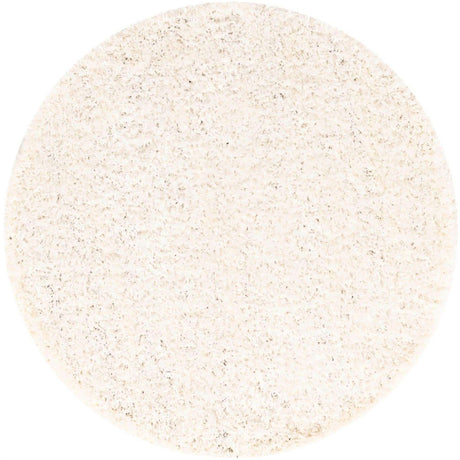 Snow White 3' 1 x 3' 1 Solid Shag Round Area Rug Thick Soft Touch Fluffy & Plush Shaggy Pile
