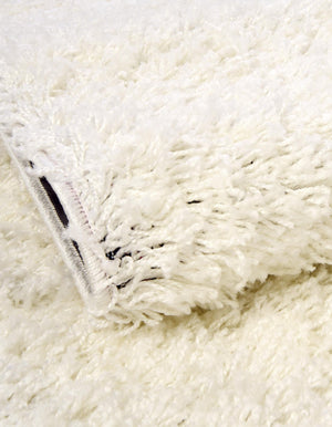 Snow White 3' 1 x 5' 3 Solid Shag Oval Area Rug Thick Soft Touch Fluffy & Plush Shaggy Pile