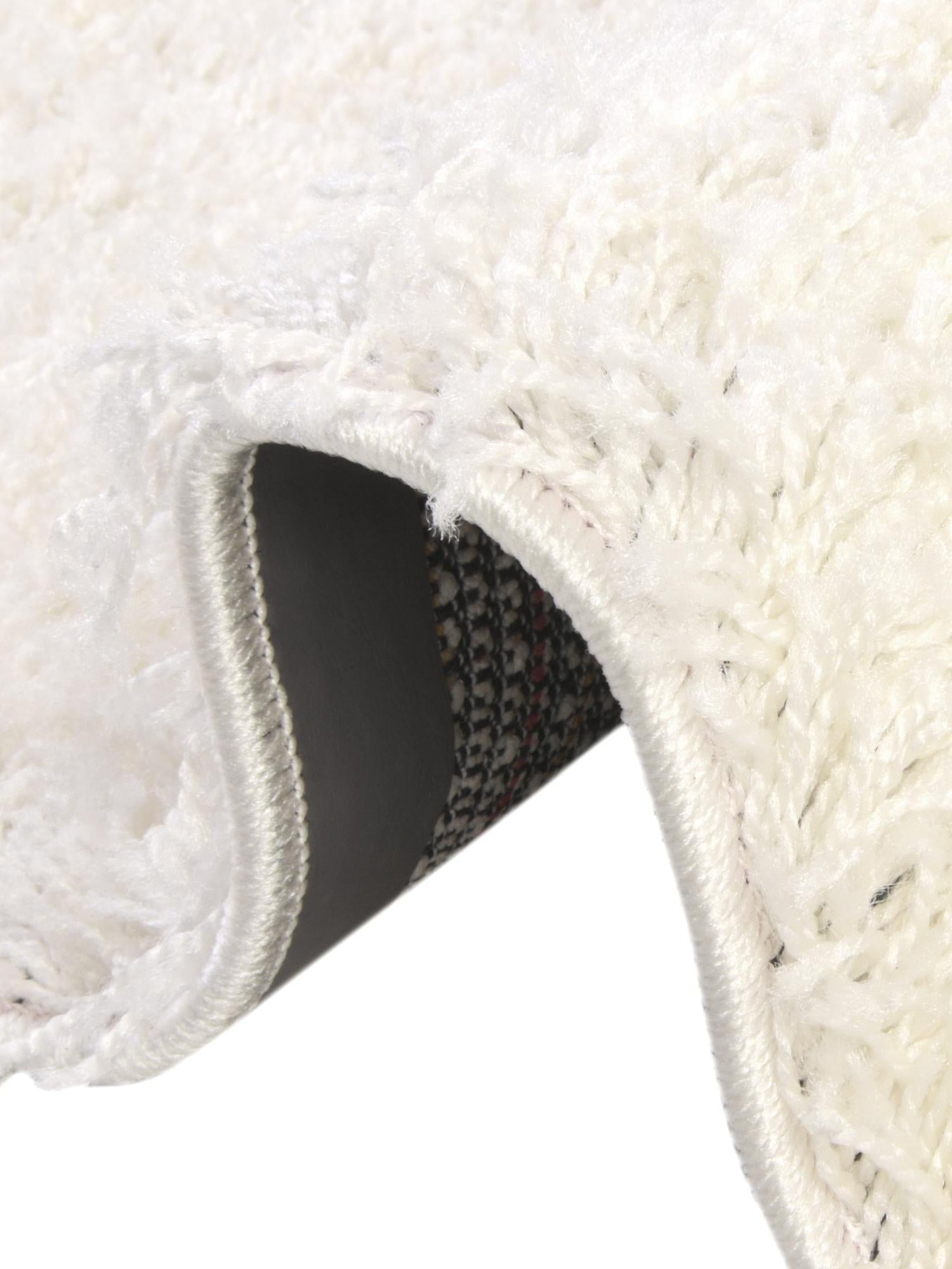 Snow White 3' 1 x 5' 3 Solid Shag Oval Area Rug Thick Soft Touch Fluffy & Plush Shaggy Pile