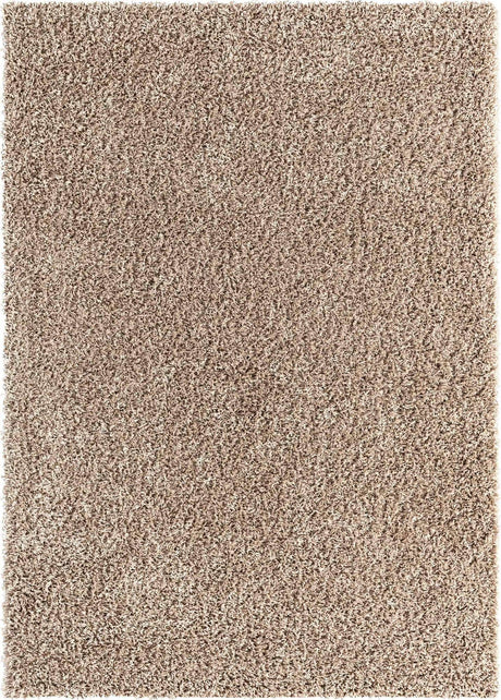 Taupe 10' x 14' 1 Solid Shag Rectangle Area Rug Thick Soft Touch Fluffy & Plush Shaggy Pile