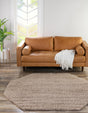 Taupe 4' 1 x 4' 1 Solid Shag Octagon Area Rug Thick Soft Touch Fluffy & Plush Shaggy Pile