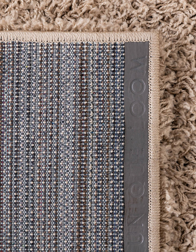 Taupe 4' 1 x 4' 1 Solid Shag Octagon Area Rug Thick Soft Touch Fluffy & Plush Shaggy Pile