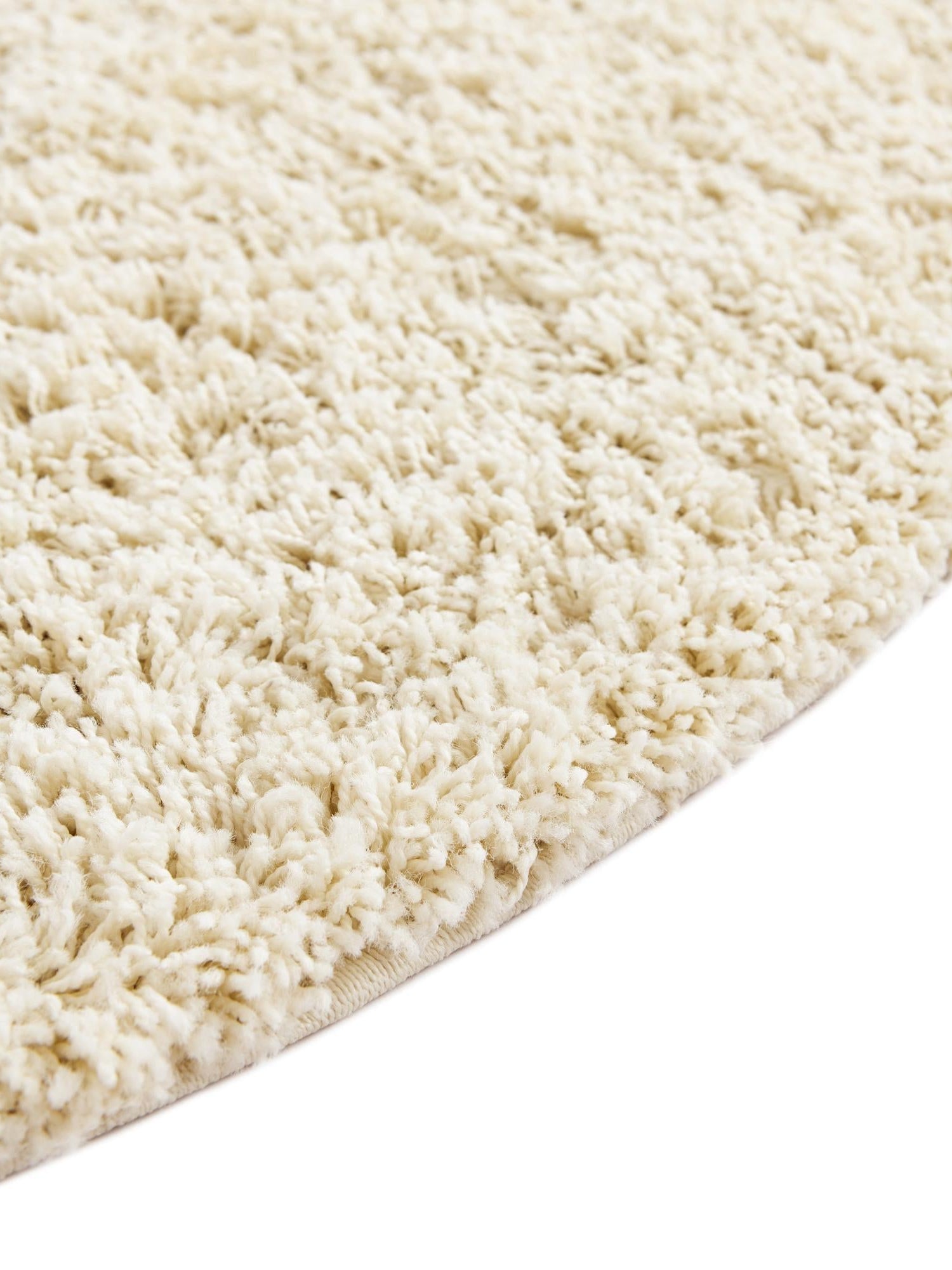 Pure Ivory 7' 10 x 10' Solid Shag Oval Area Rug Thick Soft Touch Fluffy & Plush Shaggy Pile Durable Minimalist Carpet for Classic Interior Design for Sale at Rug Engine