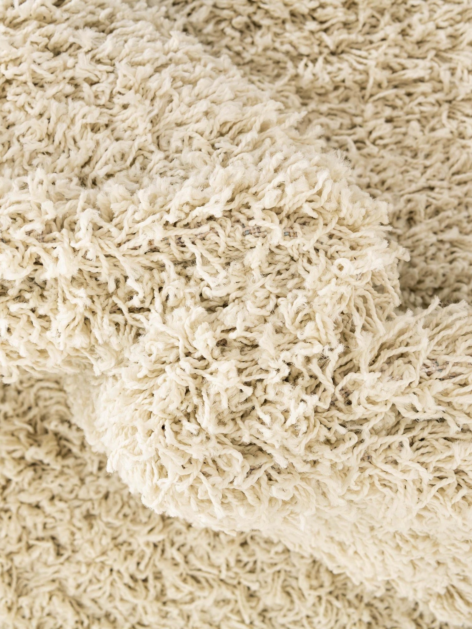 Pure Ivory 3' 1 x 5' 3 Solid Shag Oval Area Rug Thick Soft Touch Fluffy & Plush Shaggy Pile