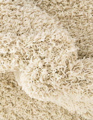 Pure Ivory 3' 1 x 5' 3 Solid Shag Oval Area Rug Thick Soft Touch Fluffy & Plush Shaggy Pile