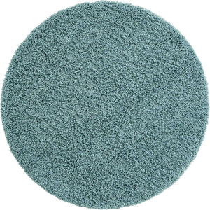 Light Slate Blue 5' 3 x 5' 3 Solid Shag Round Area Rug Thick Soft Touch Fluffy & Plush Shaggy Pile
