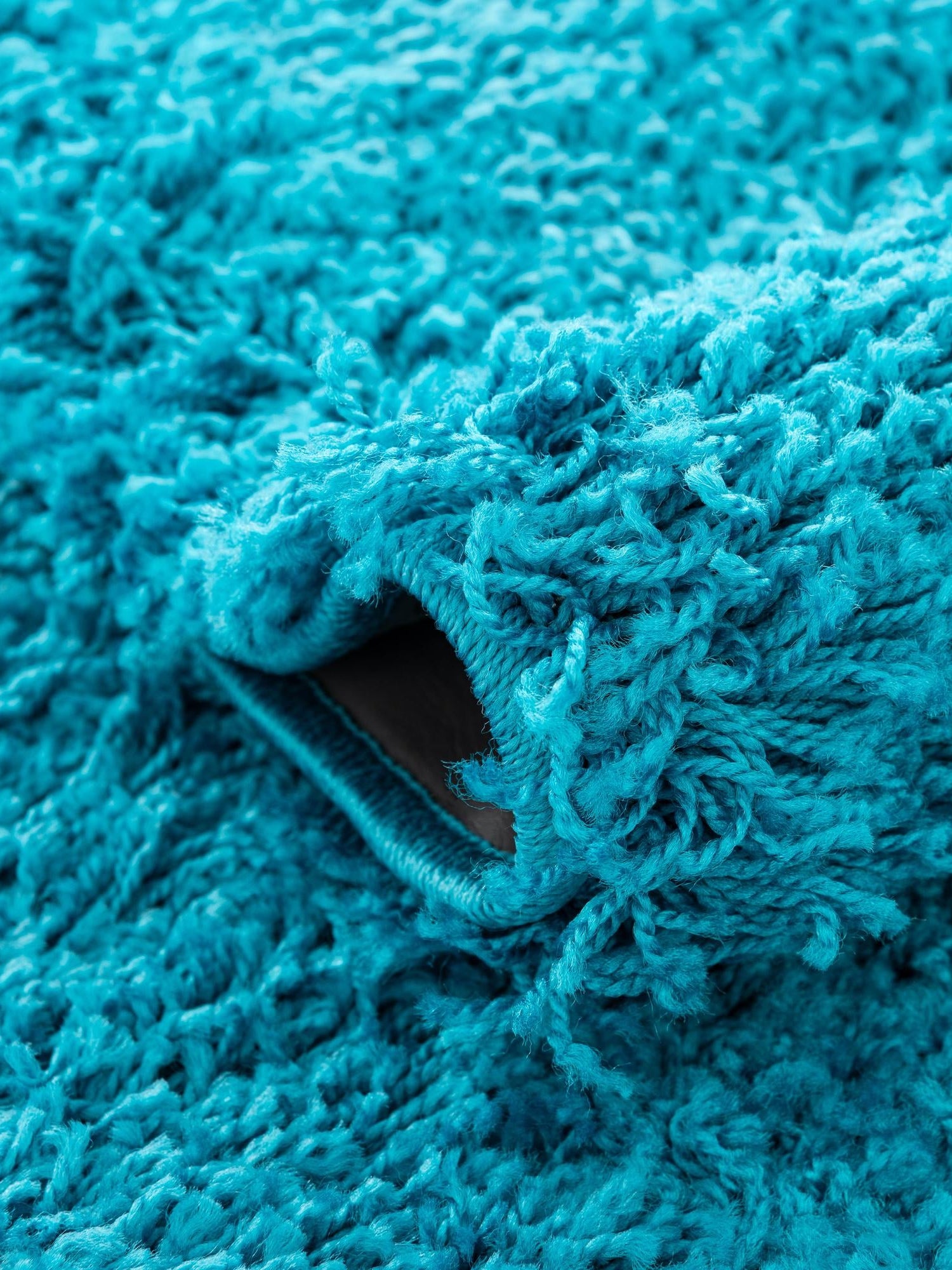 Turquoise 7' 10 x 10' Solid Shag Oval Area Rug Thick Soft Touch Fluffy & Plush Shaggy Pile Durable Minimalist Carpet for Classic Interior Design for Sale at Rug Engine