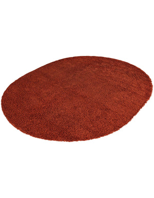 Terracotta 7' 10 x 10' Solid Shag Oval Area Rug Thick Soft Touch Fluffy & Plush Shaggy Pile
