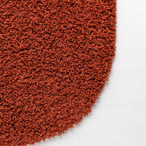 Terracotta 7' 10 x 10' Solid Shag Oval Area Rug Thick Soft Touch Fluffy & Plush Shaggy Pile