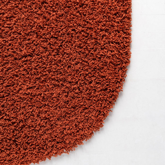 Terracotta 7' 10 x 10' Solid Shag Oval Area Rug Thick Soft Touch Fluffy & Plush Shaggy Pile