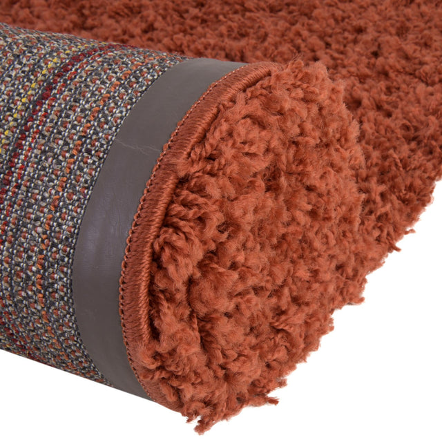 Terracotta 7' 10 x 10' Solid Shag Oval Area Rug Thick Soft Touch Fluffy & Plush Shaggy Pile