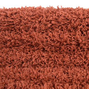 Terracotta 7' 10 x 10' Solid Shag Oval Area Rug Thick Soft Touch Fluffy & Plush Shaggy Pile