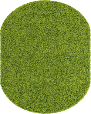 Grass Green 7' 10 x 10' Solid Shag Oval Area Rug Thick Soft Touch Fluffy & Plush Shaggy Pile