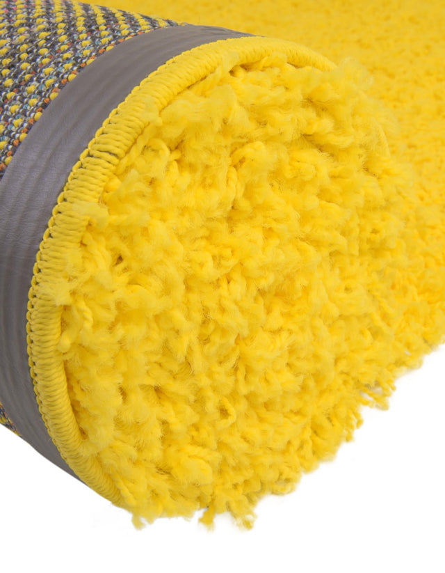 Tuscan Sun Yellow 7' 10 x 10' Solid Shag Oval Area Rug Thick Soft Touch Fluffy & Plush Shaggy Pile