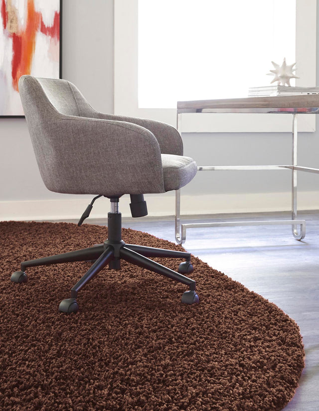 Chocolate Brown 7' 10 x 10' Solid Shag Oval Area Rug Thick Soft Touch Fluffy & Plush Shaggy Pile