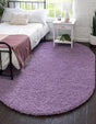 Lilac 3' 3 x 5' 3 Solid Shag Oval Rug