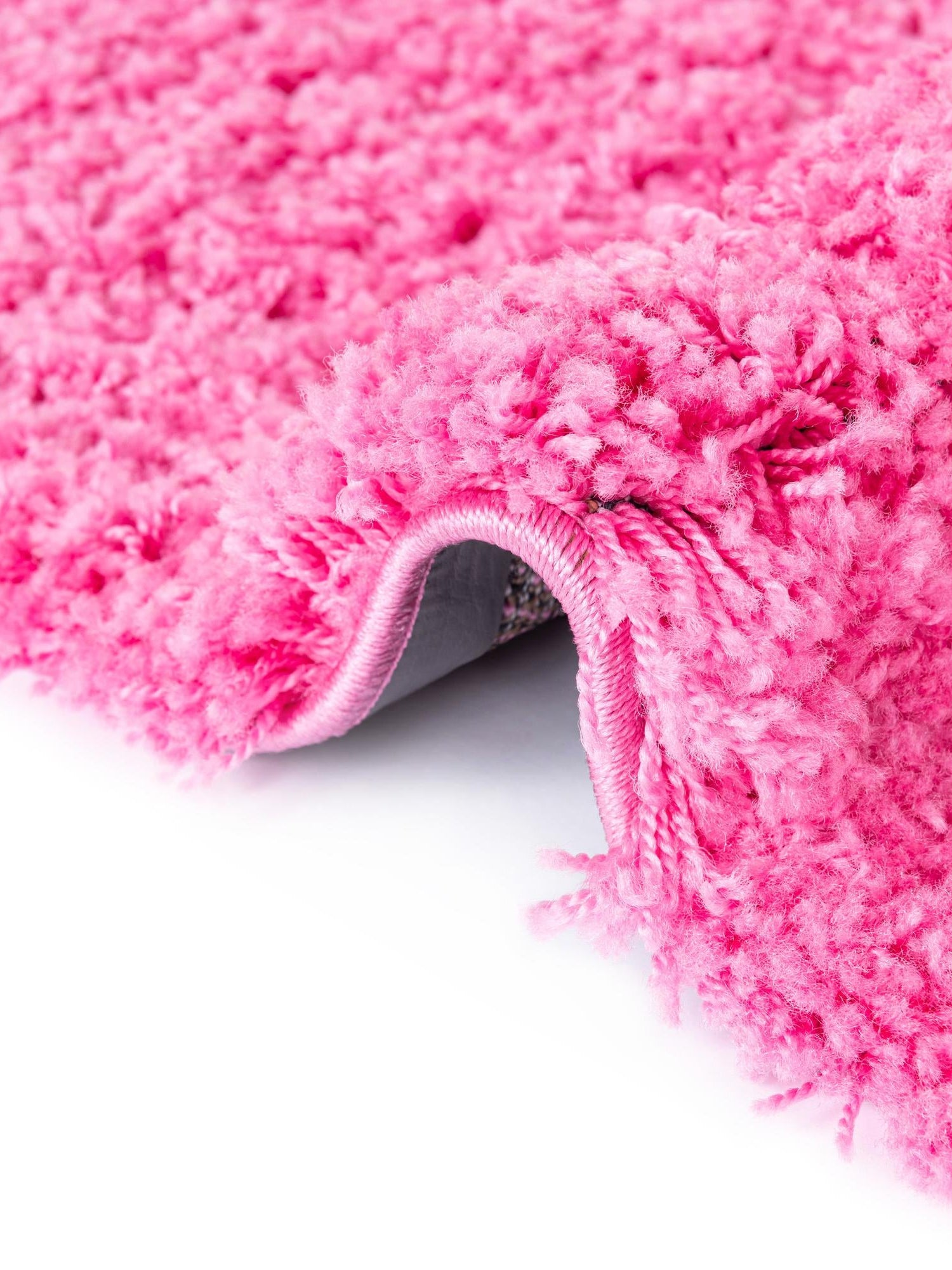 Taffy Pink 5' 3 x 8' Solid Shag Oval Area Rug Thick Soft Touch Fluffy & Plush Shaggy Pile Durable Minimalist Carpet for Classic Interior Design for Sale at Rug Engine
