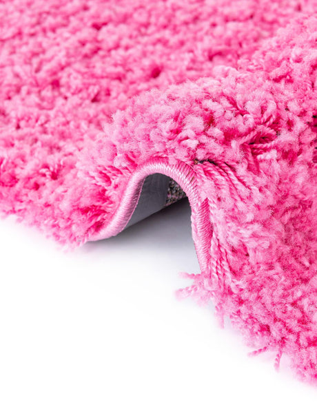 Taffy Pink 5' 3 x 8' Solid Shag Oval Area Rug Thick Soft Touch Fluffy & Plush Shaggy Pile Durable Minimalist Carpet for Classic Interior Design for Sale at Rug Engine