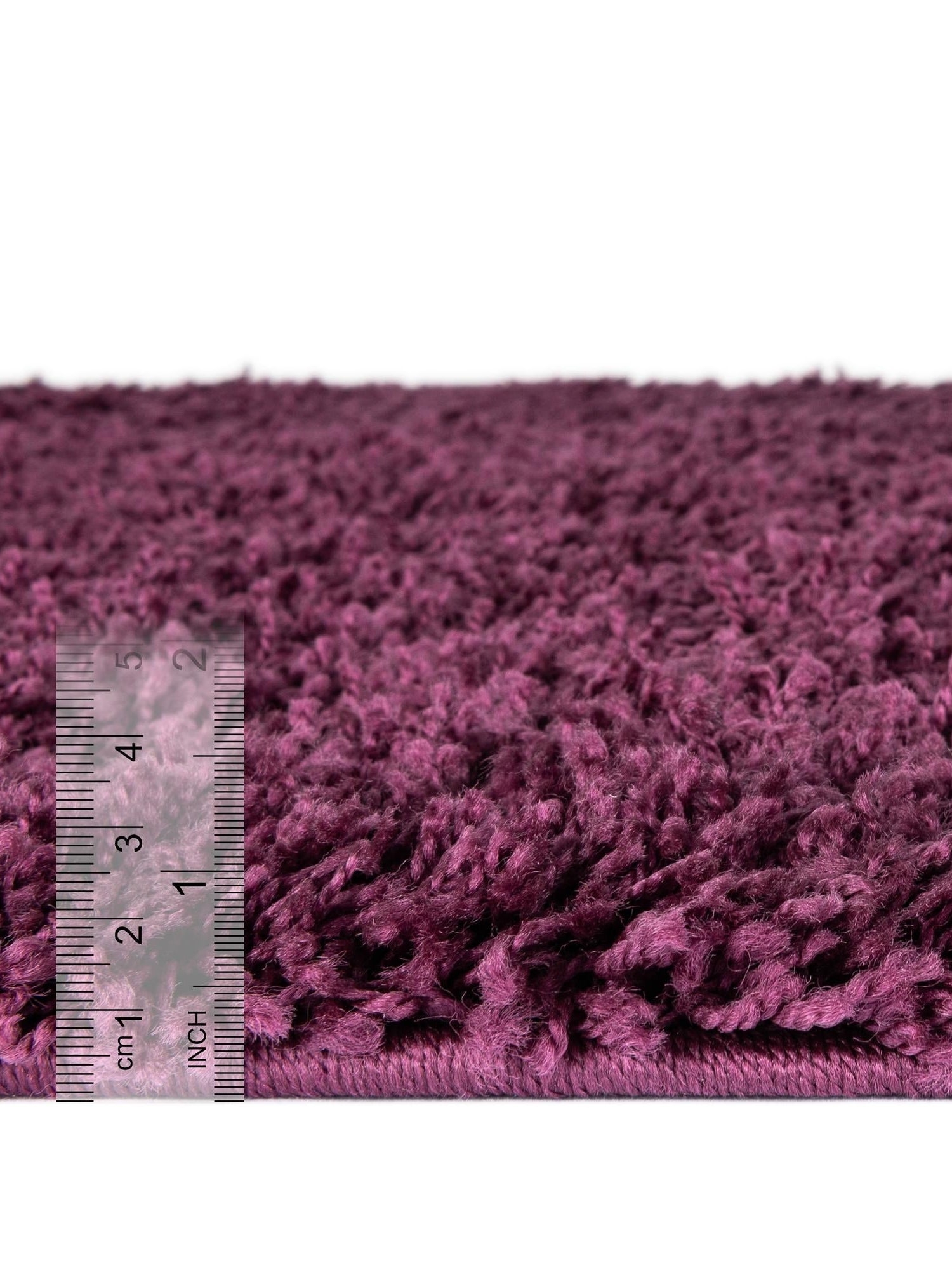 Eggplant Purple 3' 1 x 5' 3 Solid Shag Oval Area Rug Thick Soft Touch Fluffy & Plush Shaggy Pile