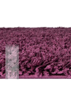 Eggplant Purple 3' 3 x 5' 3 Solid Shag Oval Rug
