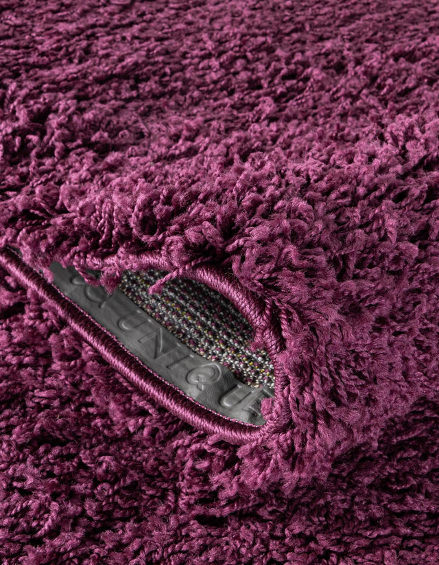 Eggplant Purple 3' 3 x 5' 3 Solid Shag Oval Rug