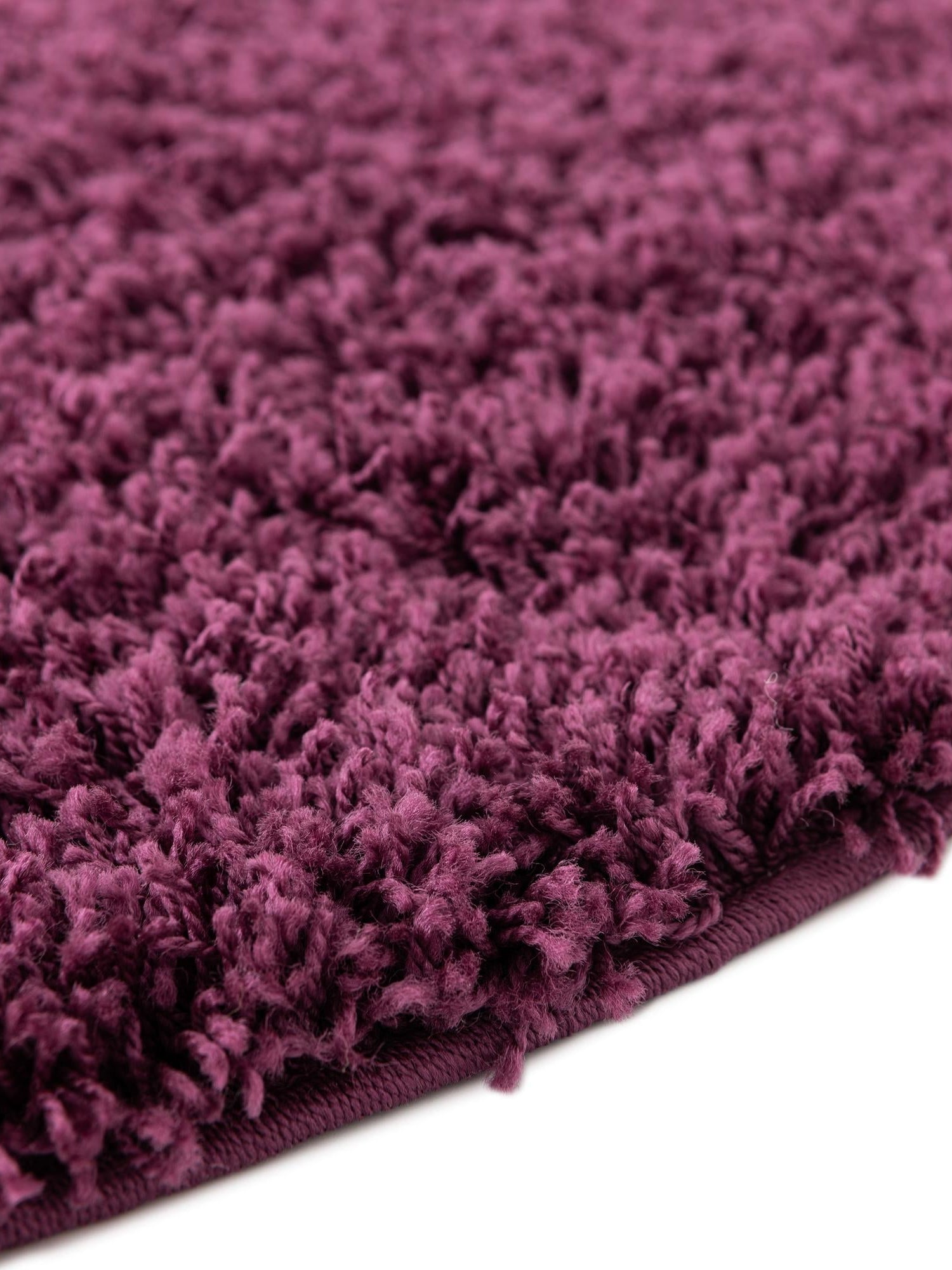 Eggplant Purple 3' 1 x 5' 3 Solid Shag Oval Area Rug Thick Soft Touch Fluffy & Plush Shaggy Pile