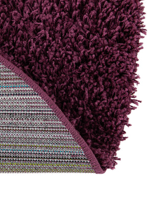 Eggplant Purple 3' 3 x 5' 3 Solid Shag Oval Rug