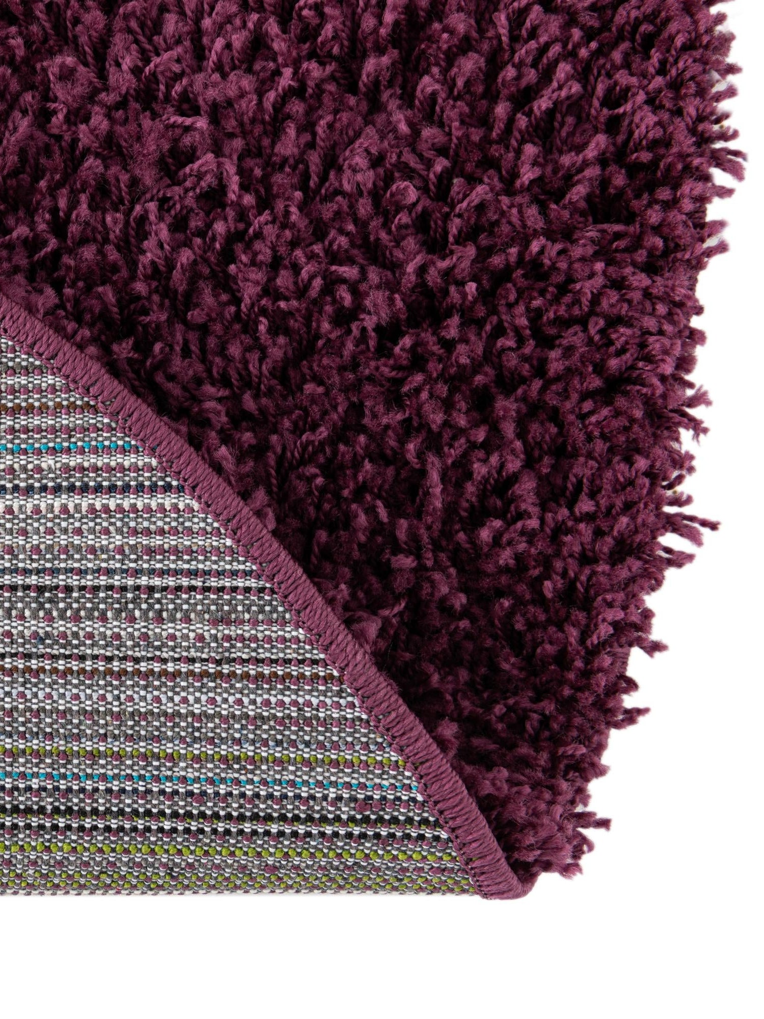 Eggplant Purple 7' 10 x 10' Solid Shag Oval Area Rug Thick Soft Touch Fluffy & Plush Shaggy Pile Durable Minimalist Carpet for Classic Interior Design for Sale at Rug Engine