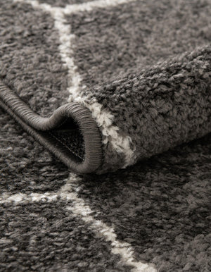 Dark Gray 5' 3 x 5' 3 Trellis Frieze Octagon Area Rug Geometric Modern Unique Stain Resistant Easy Clean Carpet for Living, Dining, Bedrooms, Office for Sale at Rug Engine