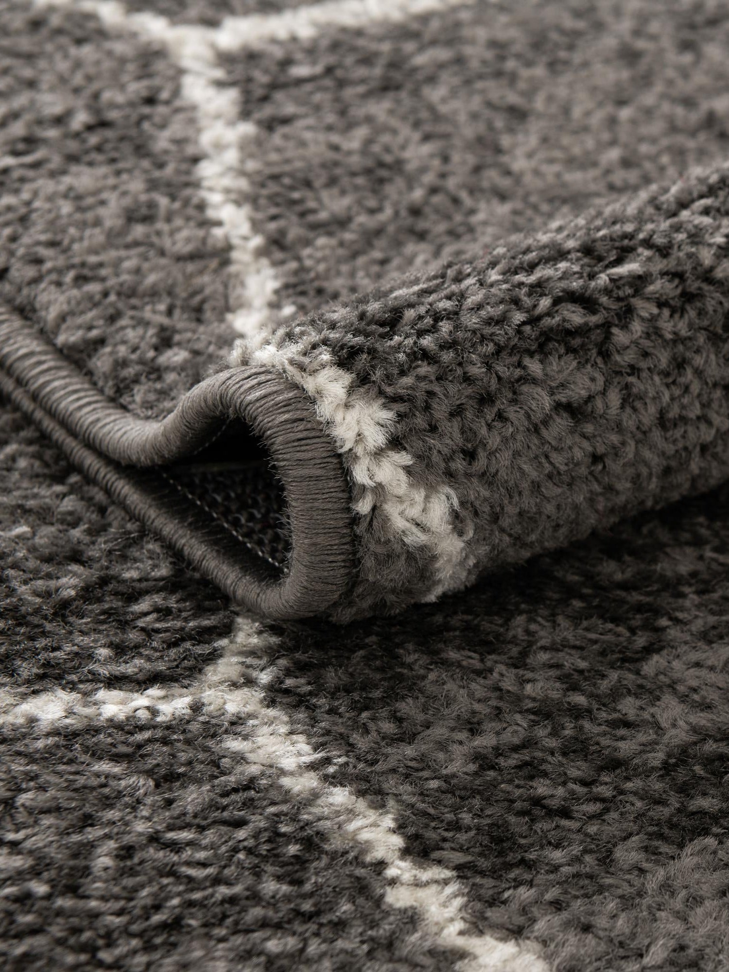 Dark Gray 4' 1 x 4' 1 Trellis Frieze Square Area Rug Geometric Modern Unique Stain Resistant Easy Clean Carpet for Living, Dining, Bedrooms, Office for Sale at Rug Engine
