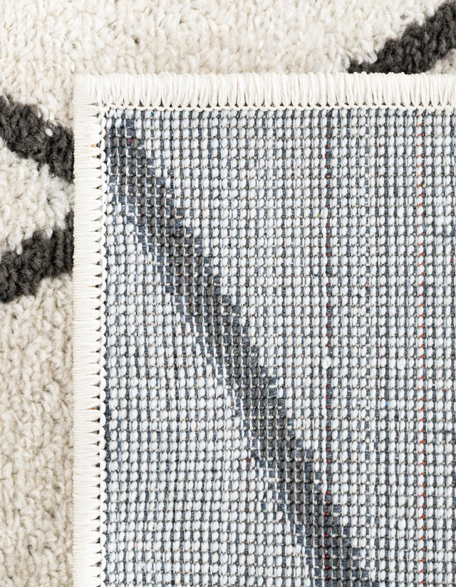 Ivory 5' 3 x 5' 3 Trellis Frieze Octagon Area Rug Geometric Modern Unique Stain Resistant Easy Clean Carpet for Living, Dining, Bedrooms, Office for Sale at Rug Engine