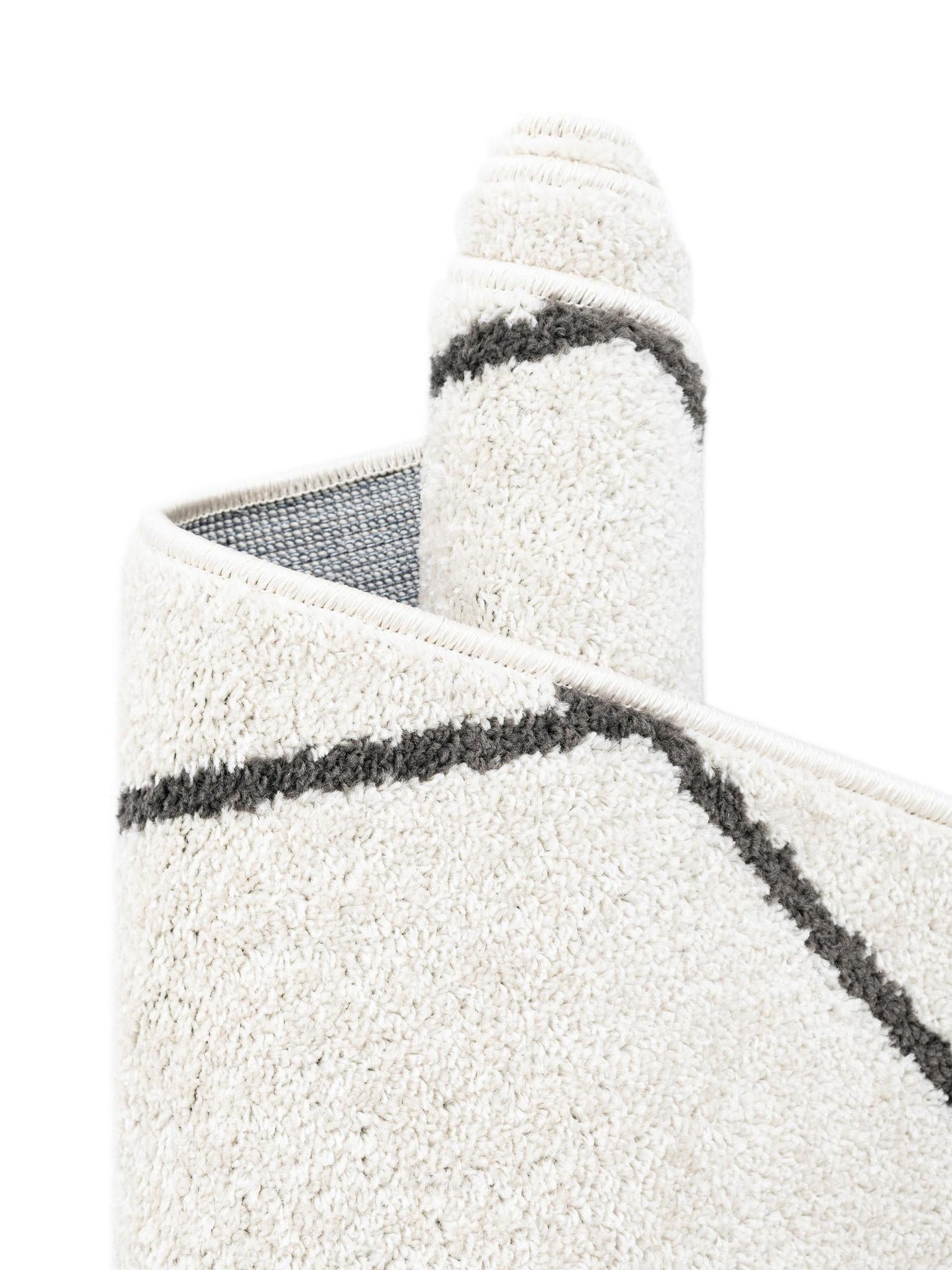 Ivory 5' 3 x 5' 3 Trellis Frieze Octagon Area Rug Geometric Modern Unique Stain Resistant Easy Clean Carpet for Living, Dining, Bedrooms, Office for Sale at Rug Engine