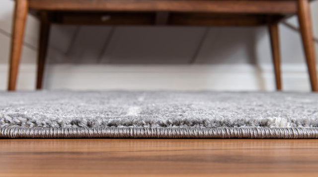 Light Gray 4' 1 x 6' 1 Trellis Frieze Oval Area Rug Geometric Modern Unique Stain Resistant Easy Clean Carpet for Living, Dining, Bedrooms, Office for Sale at Rug Engine