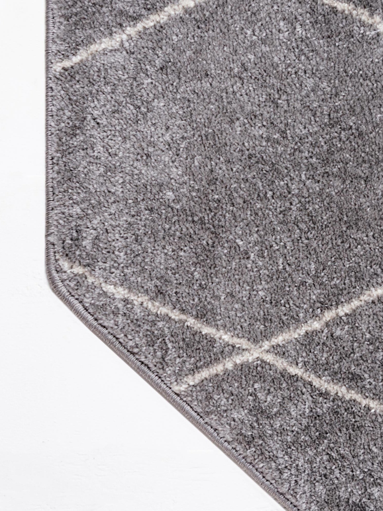 Light Gray 7' 10 x 7' 10 Trellis Frieze Octagon Area Rug Geometric Modern Unique Stain Resistant Easy Clean Carpet for Living, Dining, Bedrooms, Office for Sale at Rug Engine