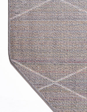 Light Gray 5' 3 x 5' 3 Trellis Frieze Octagon Area Rug Geometric Modern Unique Stain Resistant Easy Clean Carpet for Living, Dining, Bedrooms, Office for Sale at Rug Engine