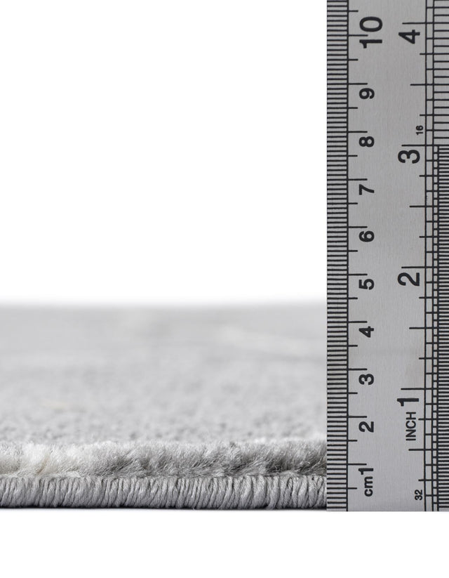 Light Gray 7' 10 x 7' 10 Trellis Frieze Square Area Rug Geometric Modern Unique Stain Resistant Easy Clean Carpet for Living, Dining, Bedrooms, Office for Sale at Rug Engine