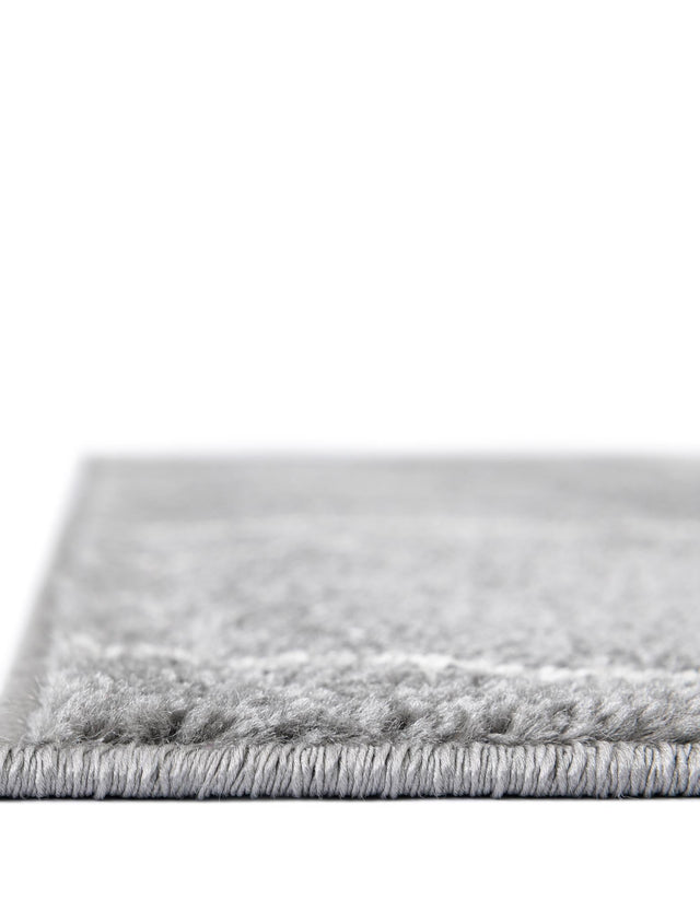 Light Gray 7' 10 x 7' 10 Trellis Frieze Square Area Rug Geometric Modern Unique Stain Resistant Easy Clean Carpet for Living, Dining, Bedrooms, Office for Sale at Rug Engine