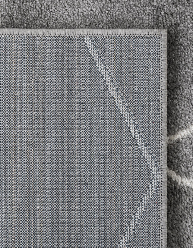 Light Gray 7' 10 x 7' 10 Trellis Frieze Square Area Rug Geometric Modern Unique Stain Resistant Easy Clean Carpet for Living, Dining, Bedrooms, Office for Sale at Rug Engine