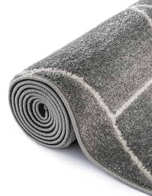 Light Gray 10' x 10' Trellis Frieze Square Area Rug Geometric Modern Unique Stain Resistant Easy Clean Carpet for Living, Dining, Bedrooms, Office for Sale at Rug Engine