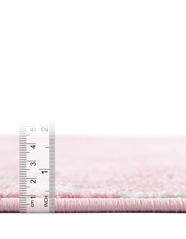 Light Pink 7' 10 x 7' 10 Trellis Frieze Octagon Area Rug Geometric Modern Unique Stain Resistant Easy Clean Carpet for Living, Dining, Bedrooms, Office for Sale at Rug Engine