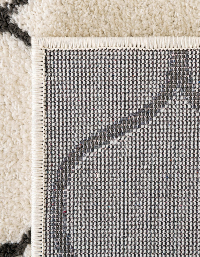 Ivory 7' 10 x 7' 10 Trellis Frieze Octagon Area Rug Geometric Modern Unique Stain Resistant Easy Clean Carpet for Living, Dining, Bedrooms, Office for Sale at Rug Engine