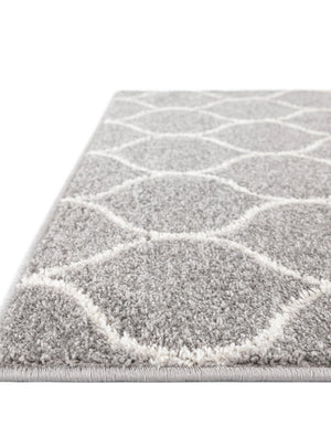Light Gray 7' 10 x 7' 10 Trellis Frieze Octagon Area Rug Geometric Modern Unique Stain Resistant Easy Clean Carpet for Living, Dining, Bedrooms, Office for Sale at Rug Engine