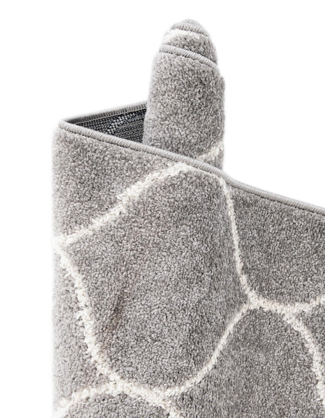 Light Gray 5' 3 x 5' 3 Trellis Frieze Square Area Rug Geometric Modern Unique Stain Resistant Easy Clean Carpet for Living, Dining, Bedrooms, Office for Sale at Rug Engine