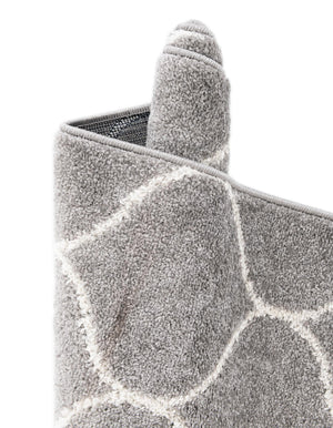 Light Gray 7' 1 x 7' 1 Trellis Frieze Square Area Rug Geometric Modern Unique Stain Resistant Easy Clean Carpet for Living, Dining, Bedrooms, Office for Sale at Rug Engine
