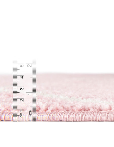 Light Pink 5' 3 x 5' 3 Trellis Frieze Octagon Area Rug Geometric Modern Unique Stain Resistant Easy Clean Carpet for Living, Dining, Bedrooms, Office for Sale at Rug Engine